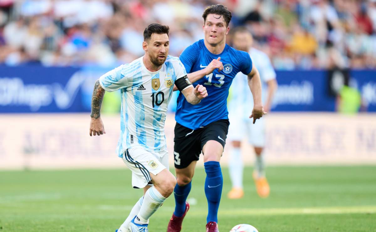 Messi in a friandly match