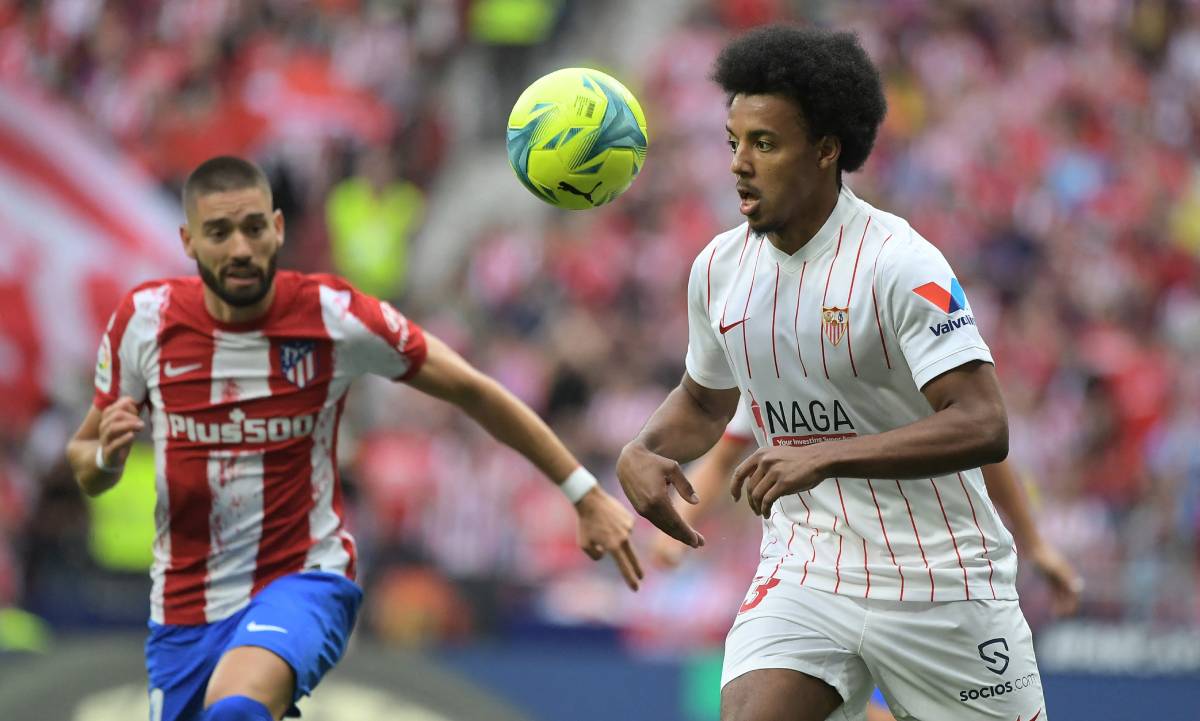 Koundé, en un partido ante el Atlético