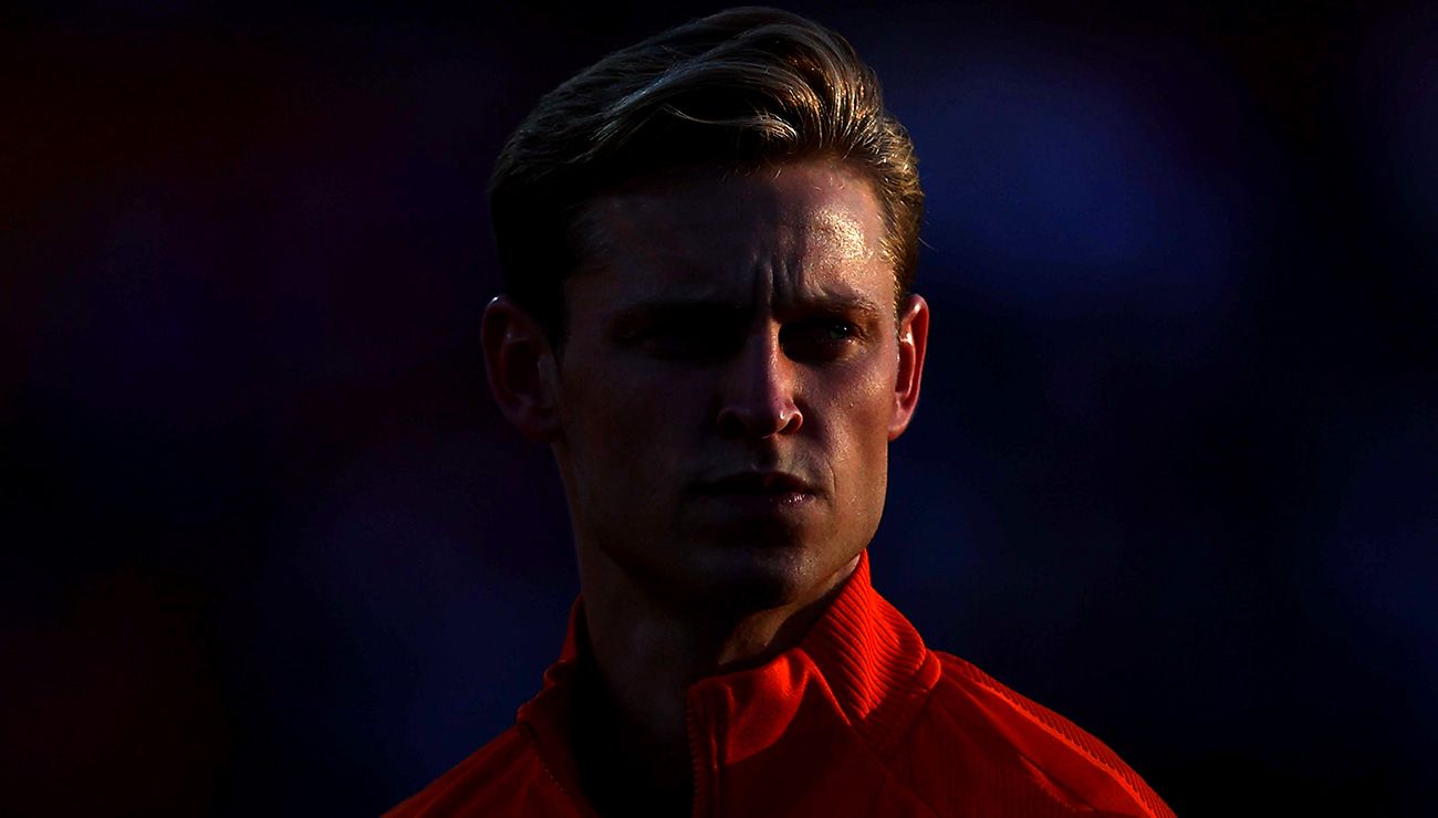 Frenkie de Jong with the Netherlands