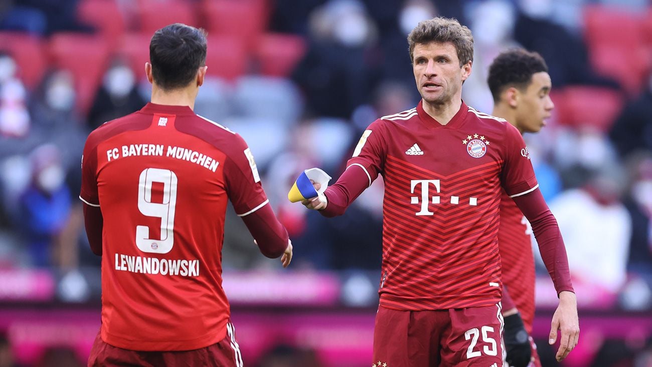 Lewandowski y Müller con el Bayern