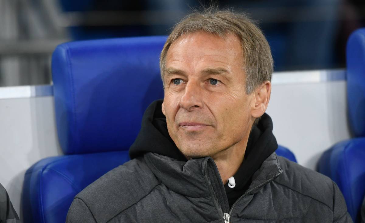 Klinsmann during a Hertha Berlin match