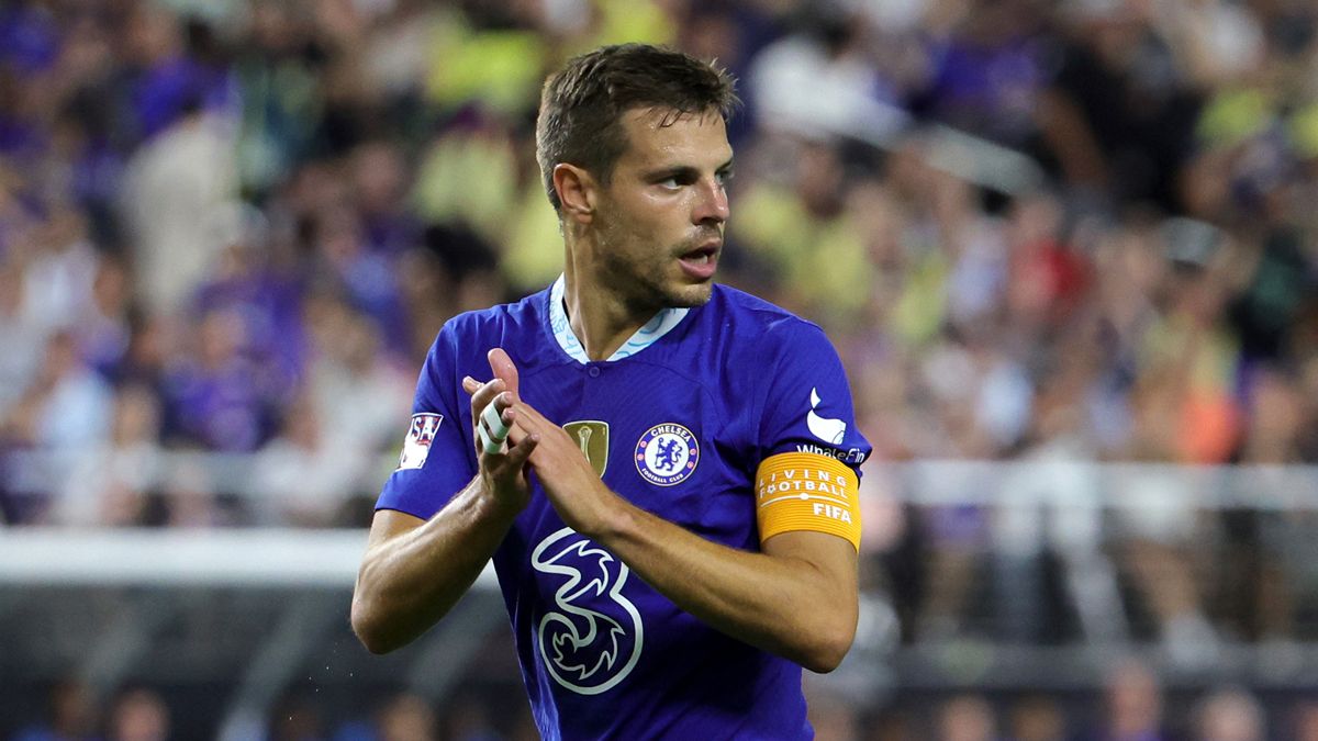 César Azpilicueta en un amistoso con el Chelsea