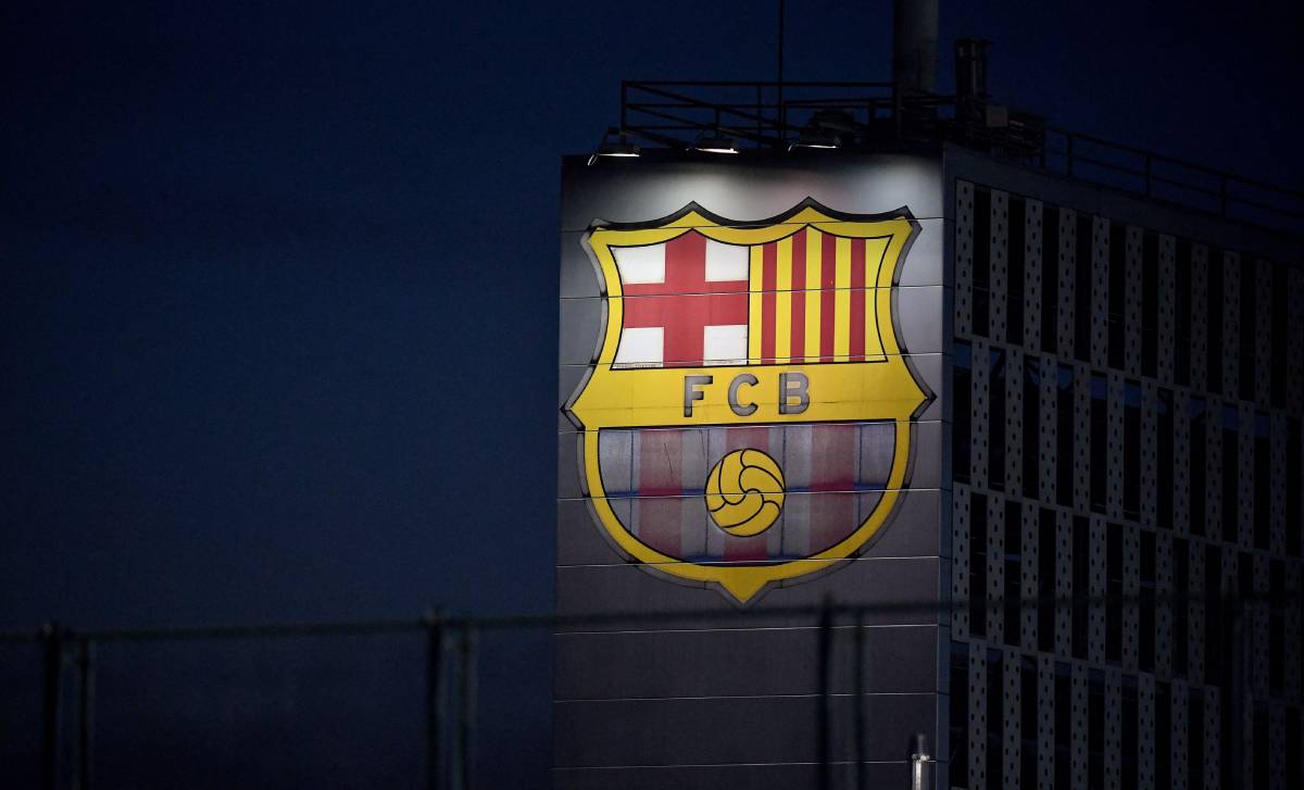 Barça building during a training session