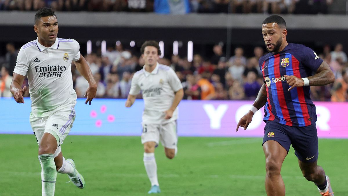 Memphis Depay en el amistoso contra el Real Madrid