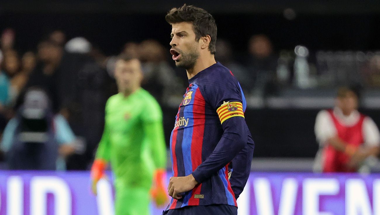 Gerard Piqué in a friendly