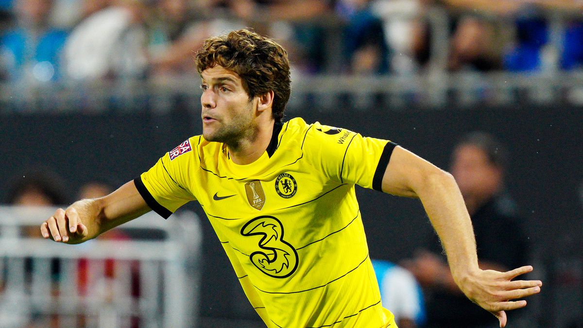 Marcos Alonso in a friendly with Chelsea