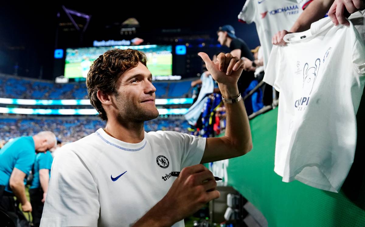 Marcos Alonso in the Chelsea preseason tour