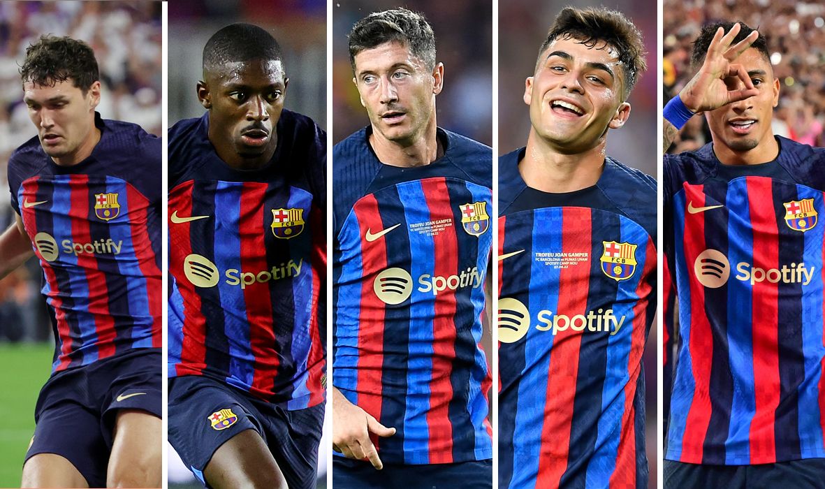 Los jugadores del Barça en la pretemporada