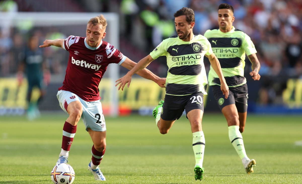 Bernardo Silva, en un partido ante el West Ham