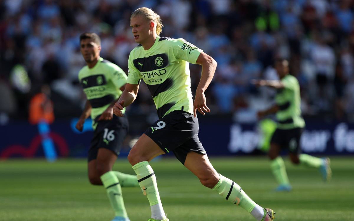 Erling Haaland, en un partido ante el West Ham