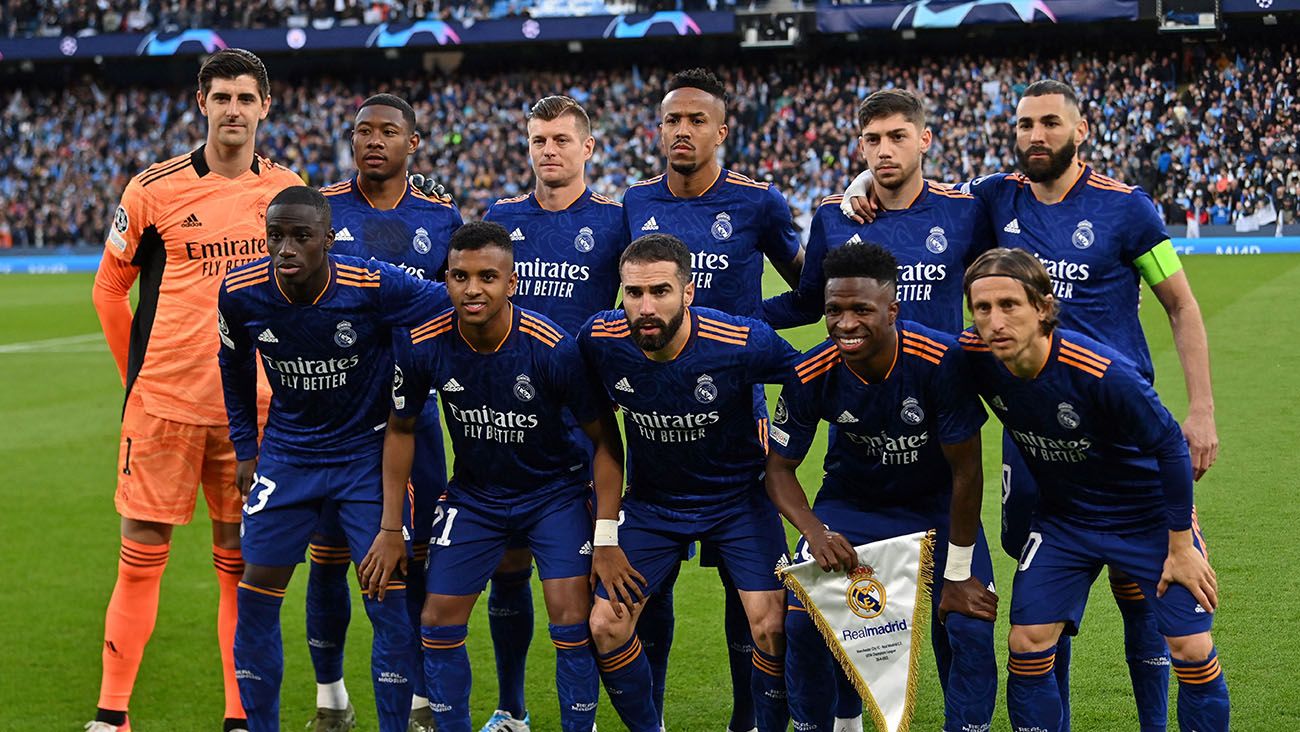 Rodrygo y Dani Carvajal ante el Manchester CIty