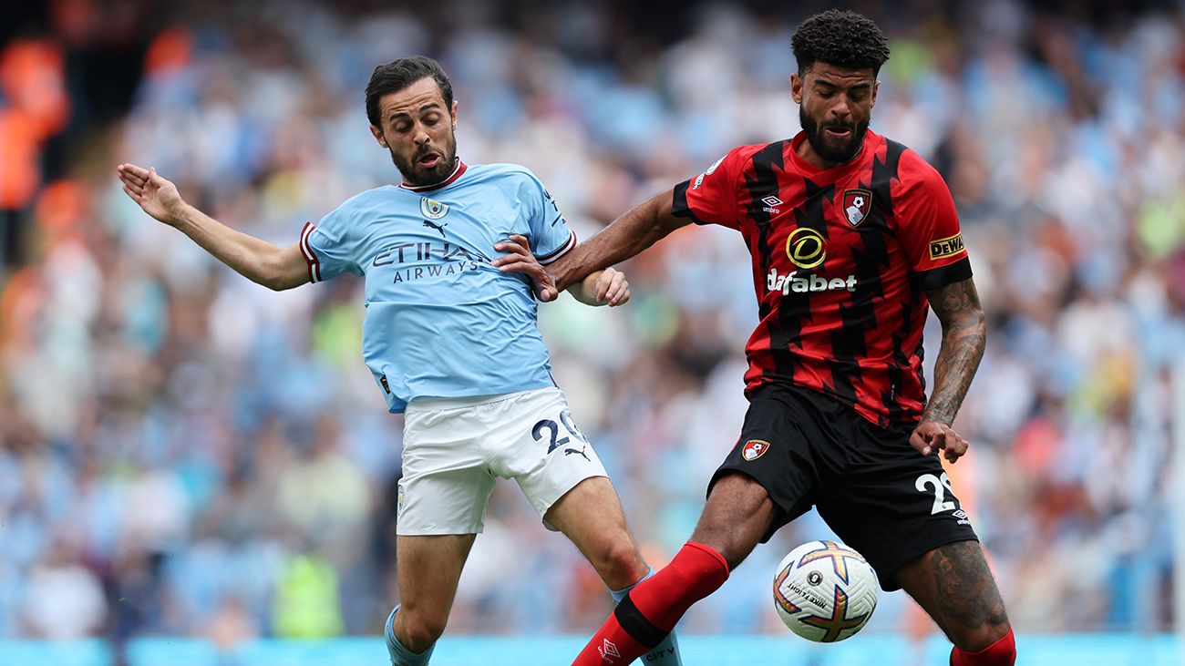 Bernardo Silva, en un partido con el Manchester City