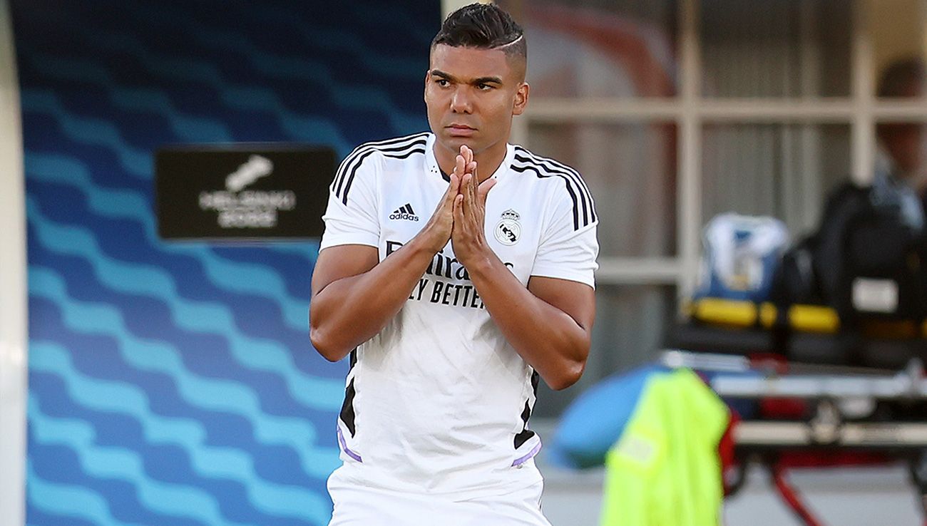 Casemiro antes de la Supercopa de Europa