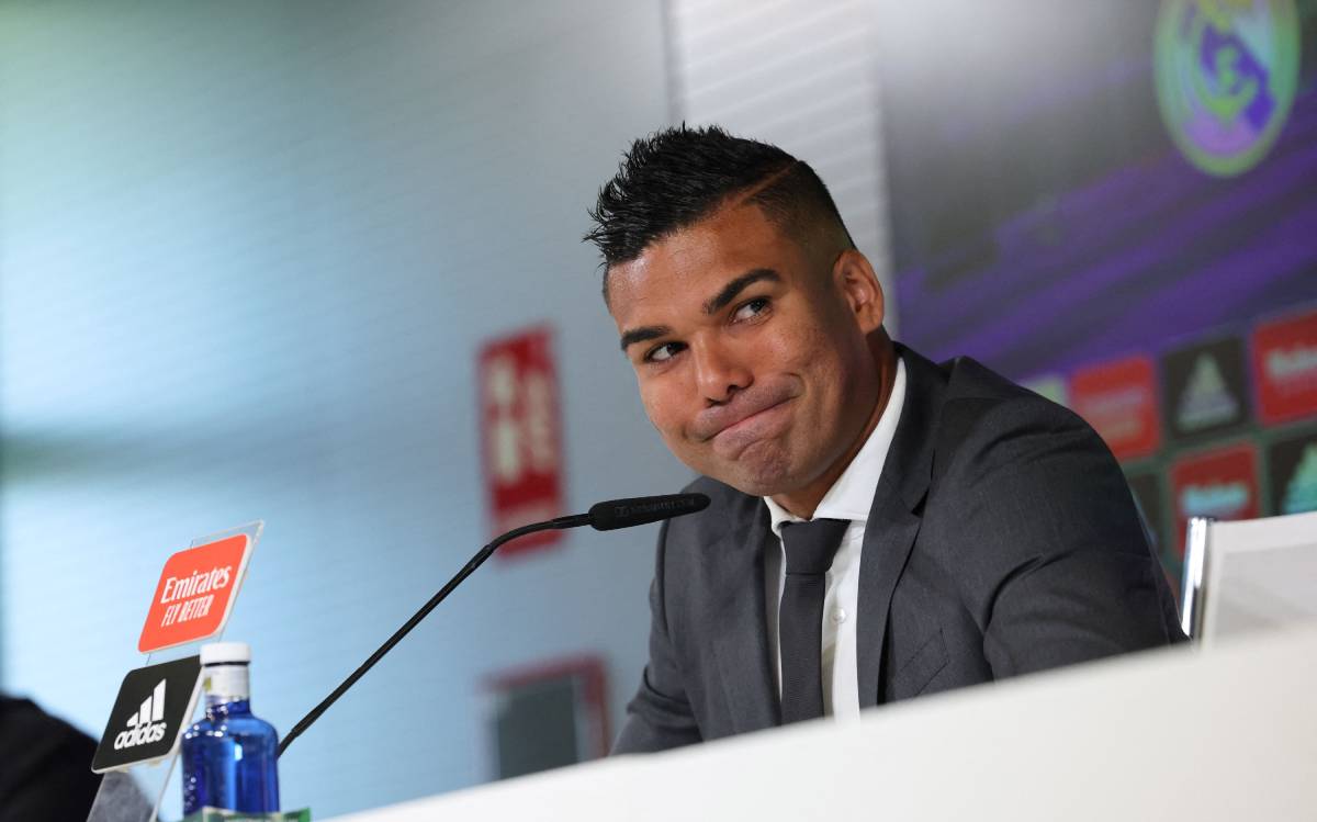 Casemiro in a press conference
