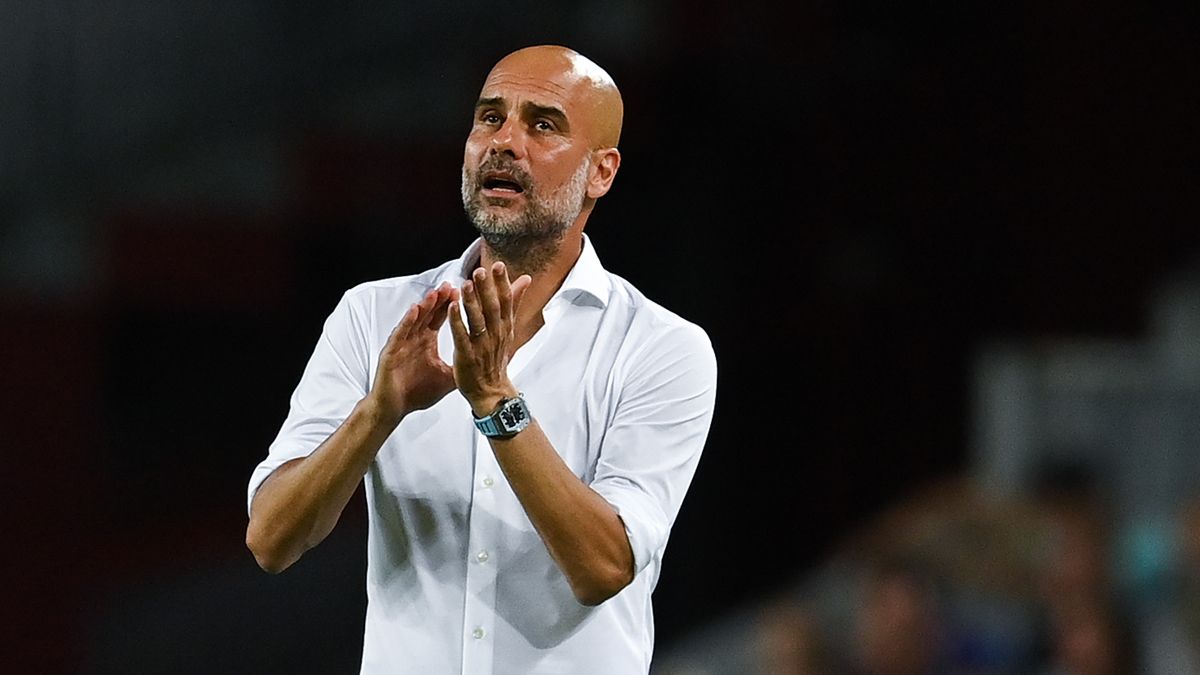 Pep Guardiola en el Spotify Camp Nou