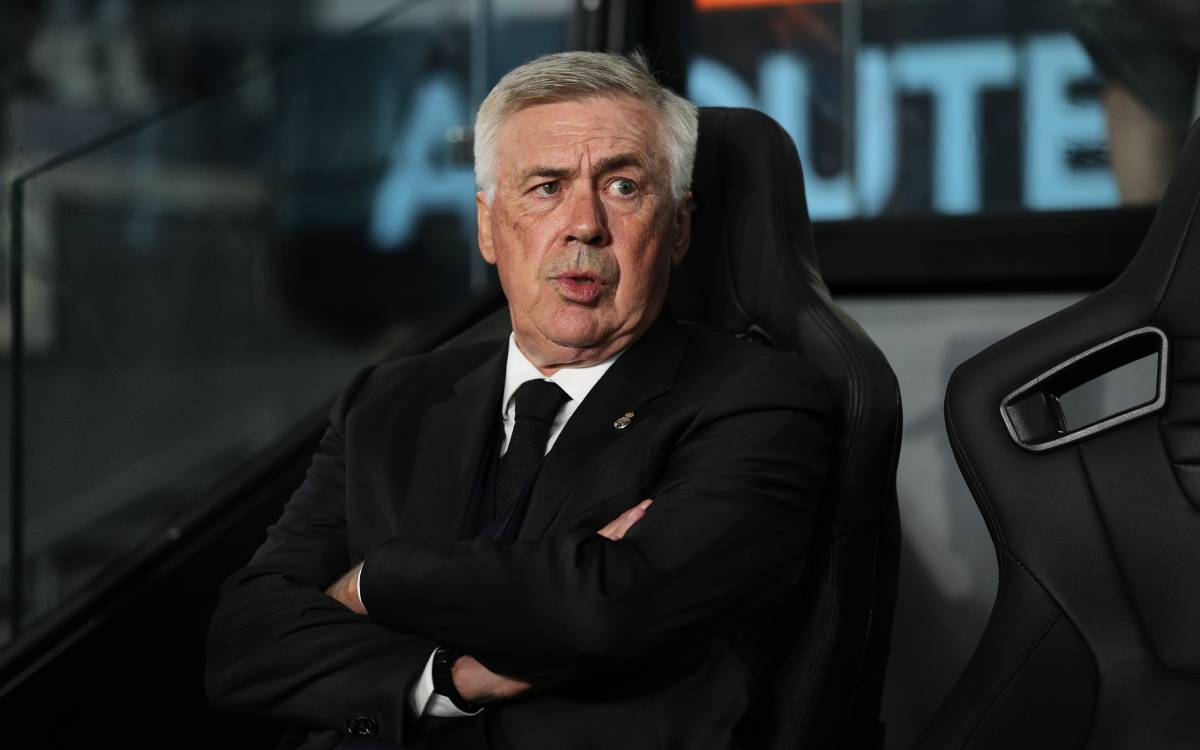 Ancelotti during a match v Celta