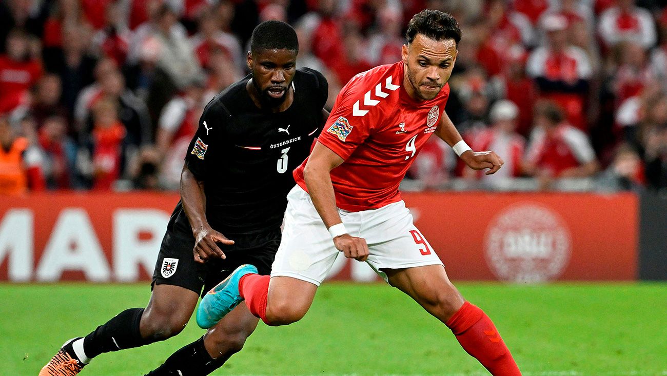 Martin Braithwaite con su selección