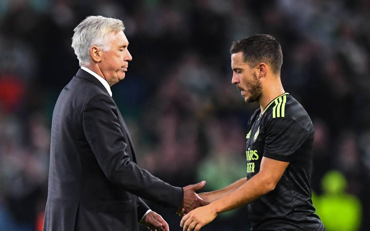 Ancelotti y Hazard, en el Celtic-Madrid