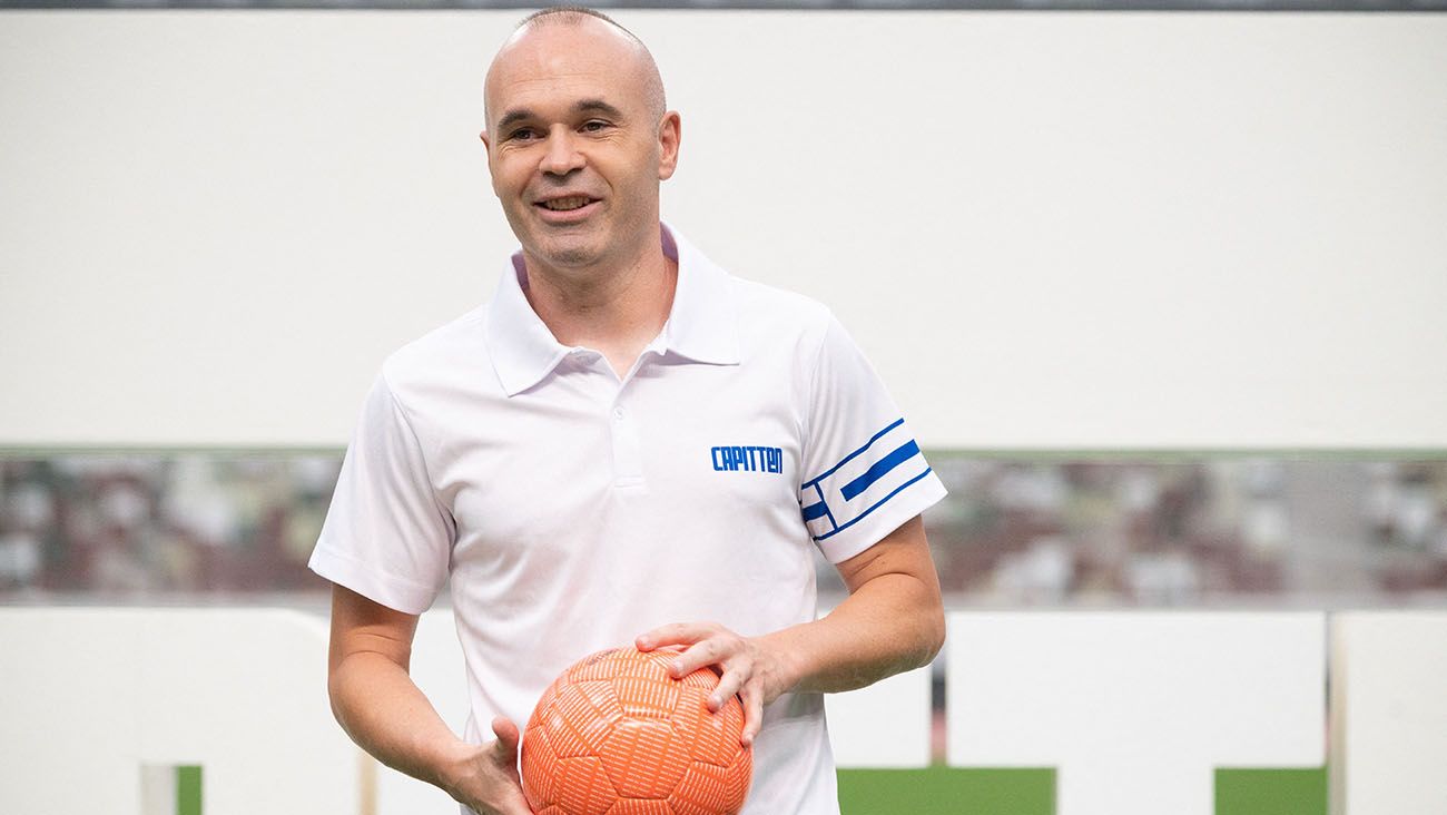 Andrés Iniesta en un evento público en Tokyo