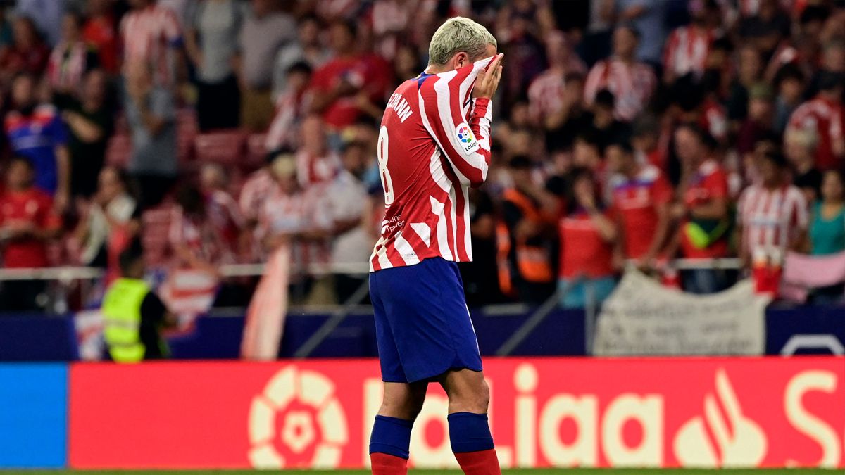 Antoine Griezmann, frustrado tras el Atlético vs Madrid 
