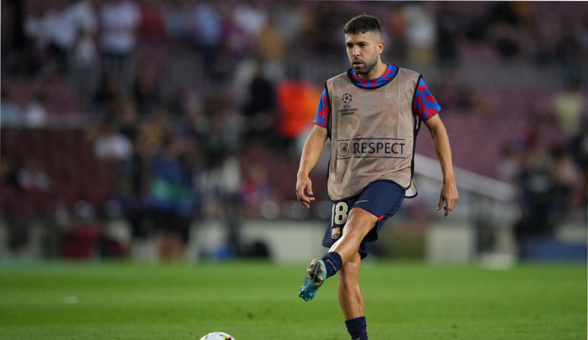 Jordi Alba before Barça v Plzen