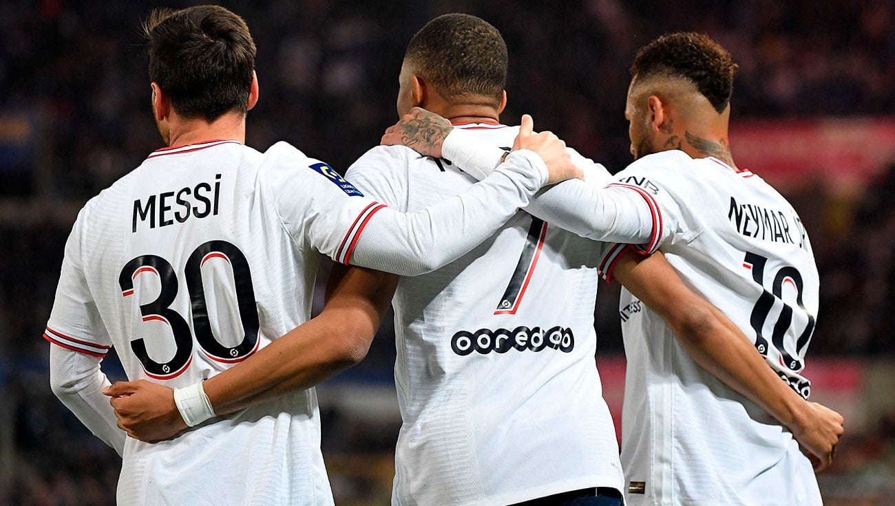 Messi, Mbappé y Neymar