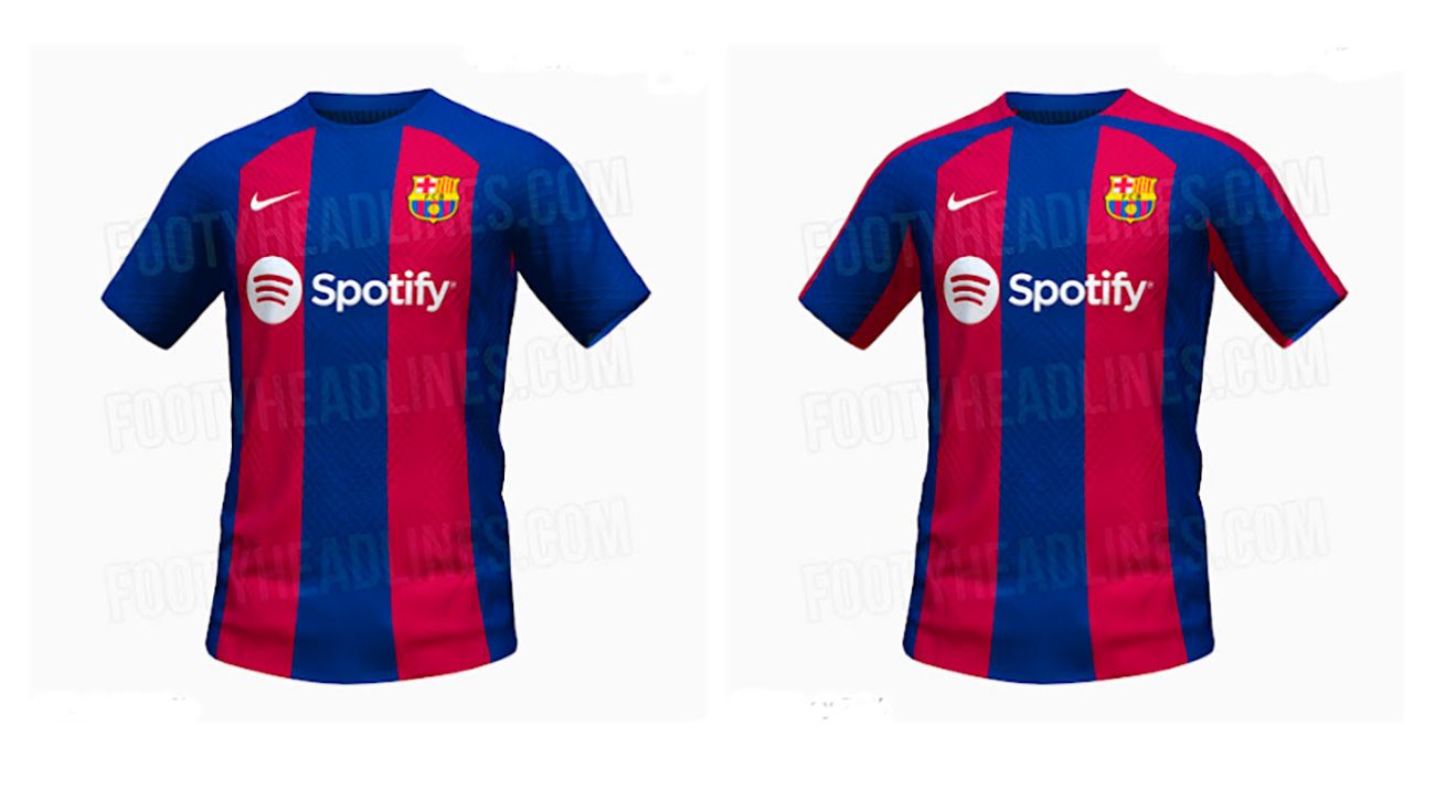 Así será la camiseta del Barça en la 23/24: Vuelve el diseño clásico con  cinco franjas