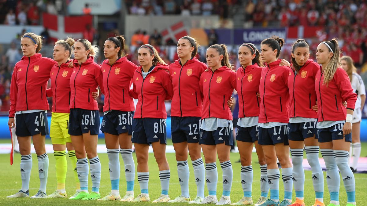 Las jugadoras de España durante un partido