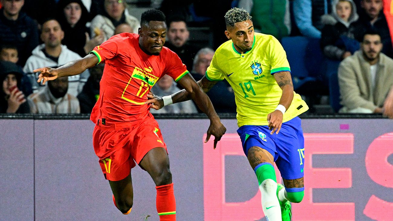 Raphinha against Ghana