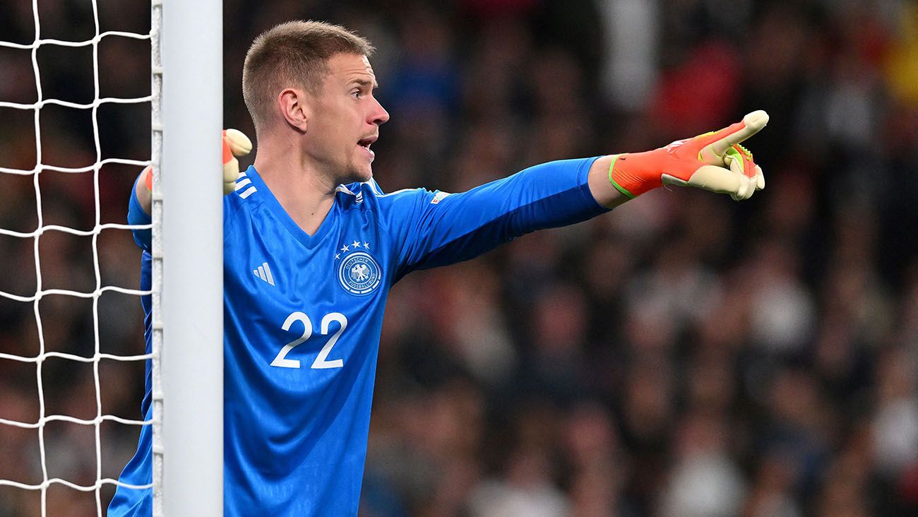 Marc-André ter Stegen durante el Inglaterra-Alemania (3-3)