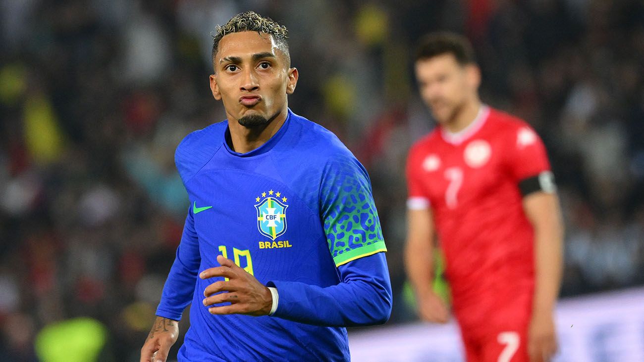 Raphinha during Brazil-Tunisia (5-1)