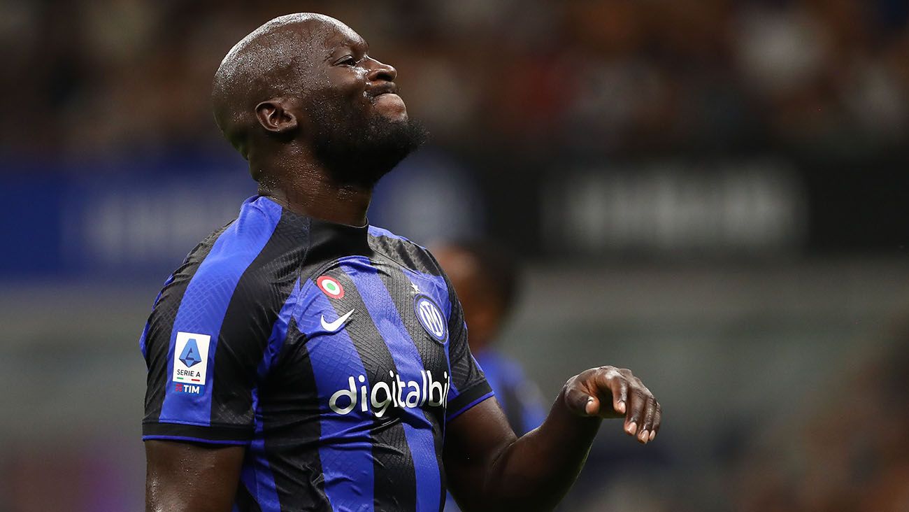 Romelu Lukaku in a match with Inter Milan