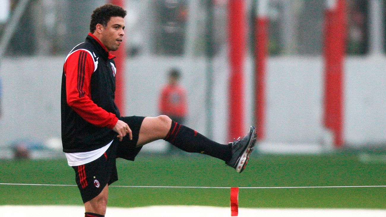 Ronaldo Nazario en su etapa en el AC Milán