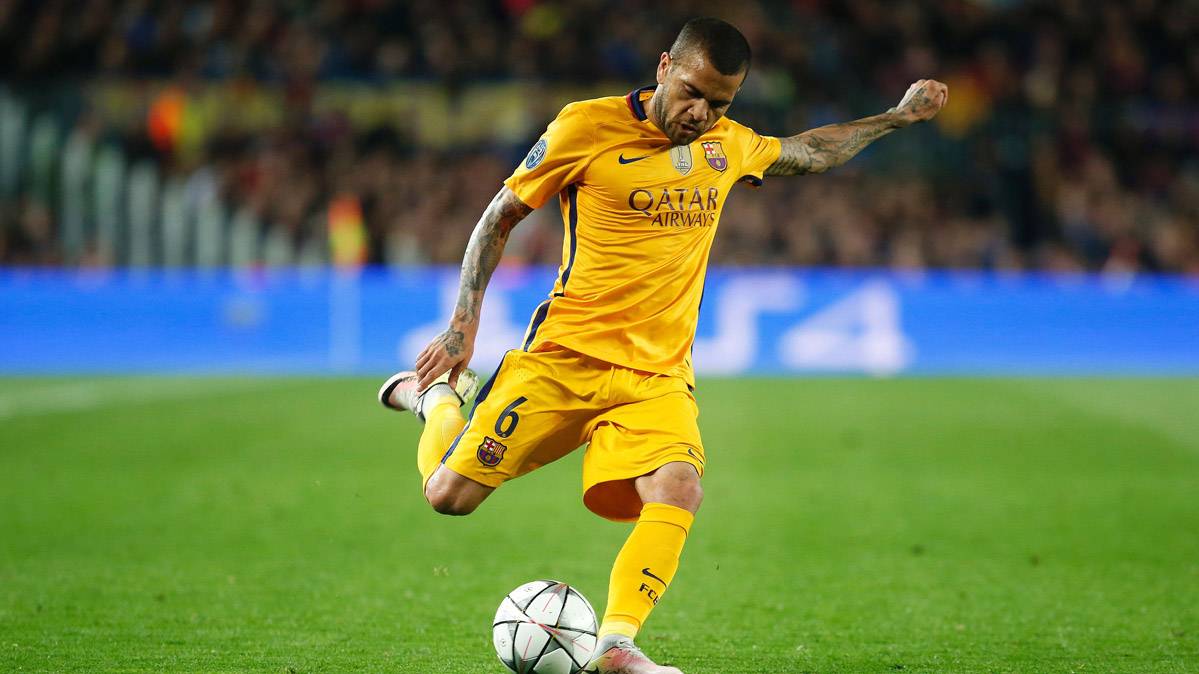 Dani Alves, during the gone of 1/4 of Champions in front of the Athletic