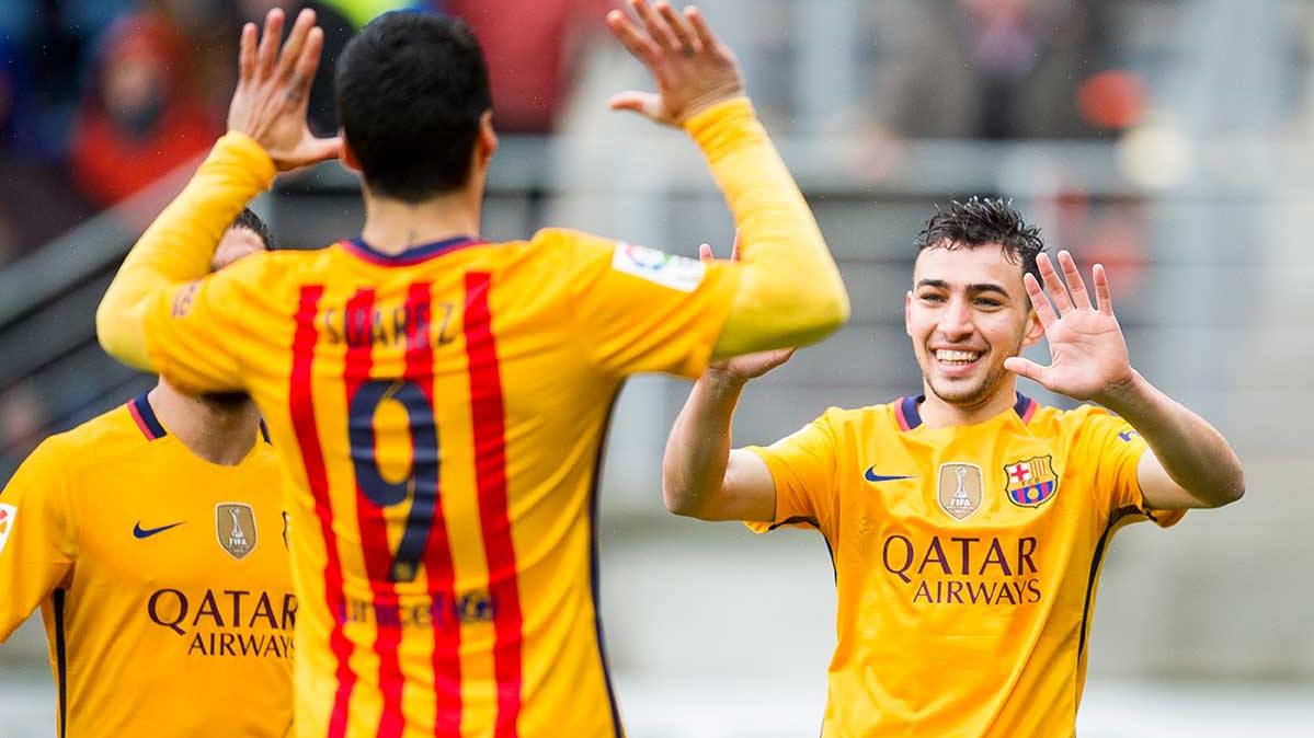 Munir Went in by Luis Suárez, drop in front of the Real Sociedad by sanction