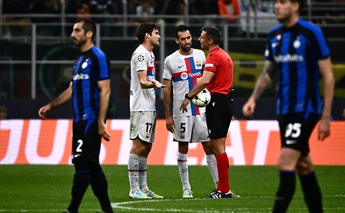 Slavko Vincic, durante el Inter-Barça