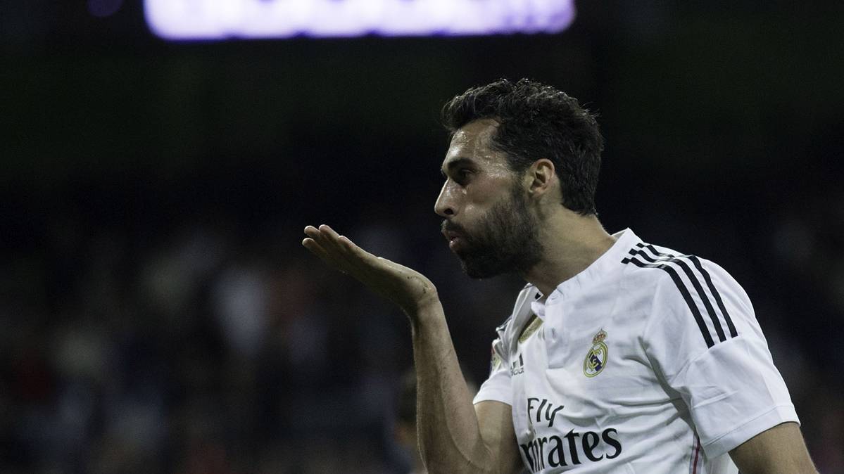 Arbeloa, in an image of archive after marking a goal