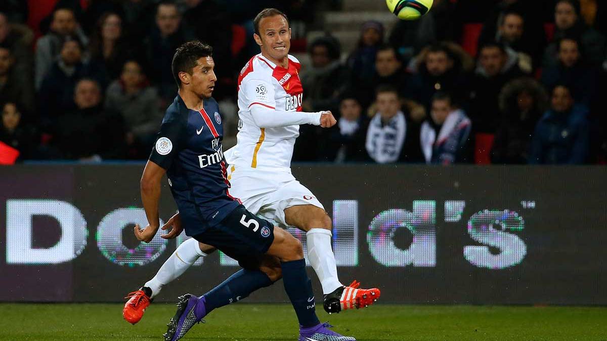 The defender of the PSG Marquinhos, in a party in front of the ACE Monaco