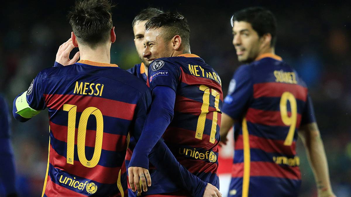 Messi, Neymar and Luis Suárez are part very important of the become of the FC Barcelona