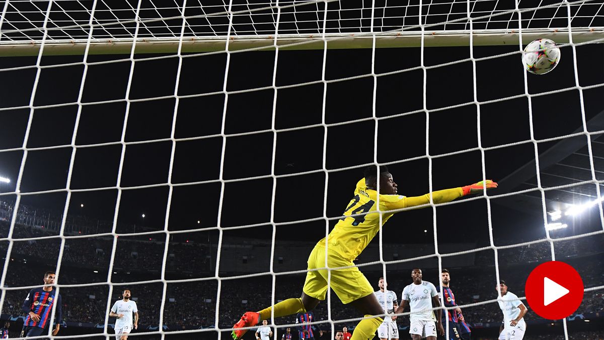 Lewandowski anota el tercer gol del Barça contra el Inter