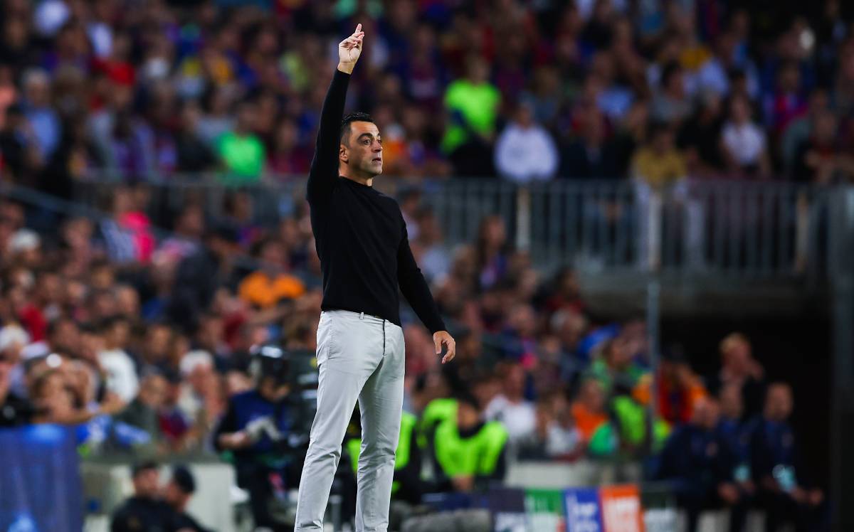 Xavi during Barca v Inter