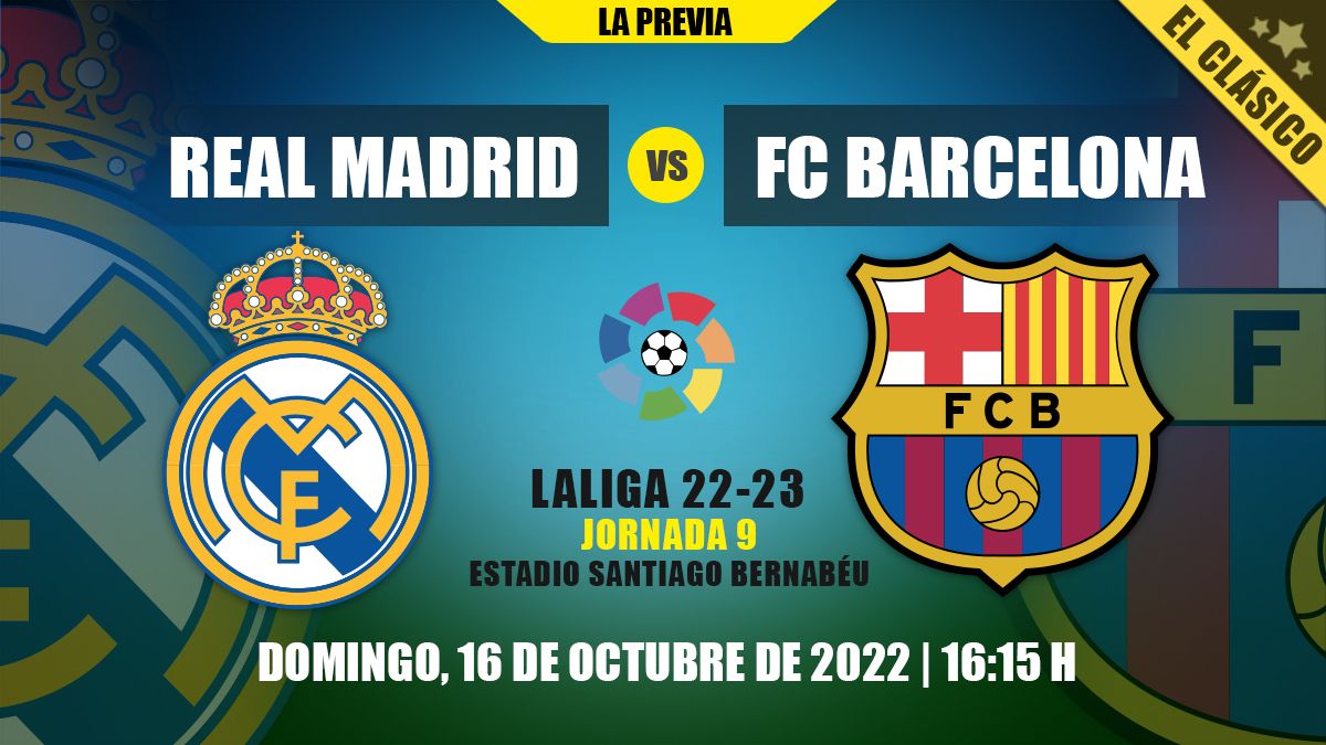 Previa del Clásico Real Madrid vs FC Barcelona de LaLiga