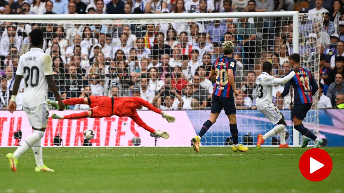 La jugada de Ferran Torres para el gol en el Madrid vs Barça