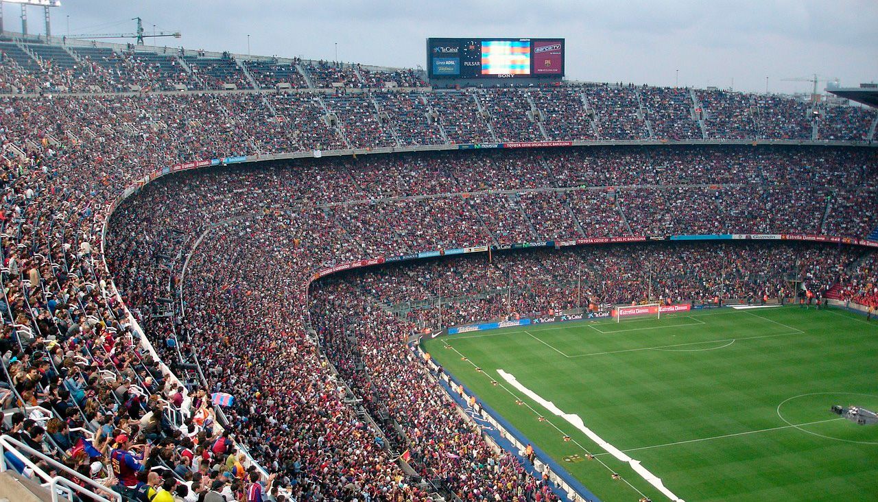 El Camp Nou en un partido del Barça