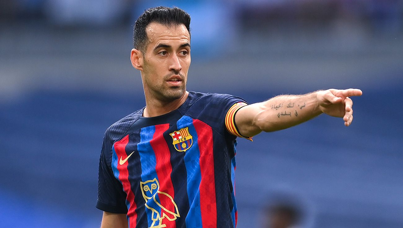 Sergio Busquets, durante un partido con el FC Barcelona