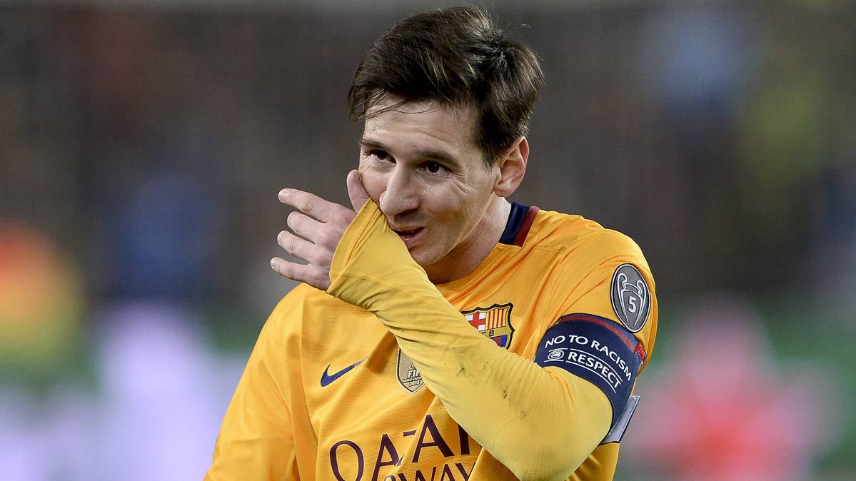 Leo Messi, en la ida de cuartos contra el Atlético