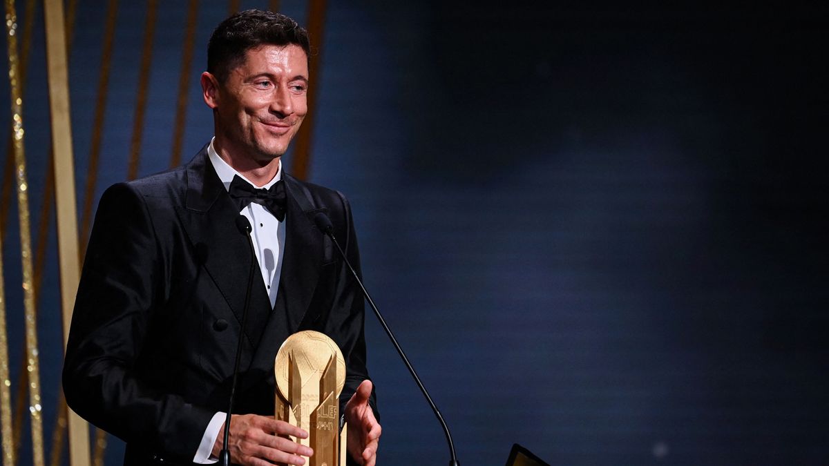 Robert Lewandowski en la gala del Balón de Oro