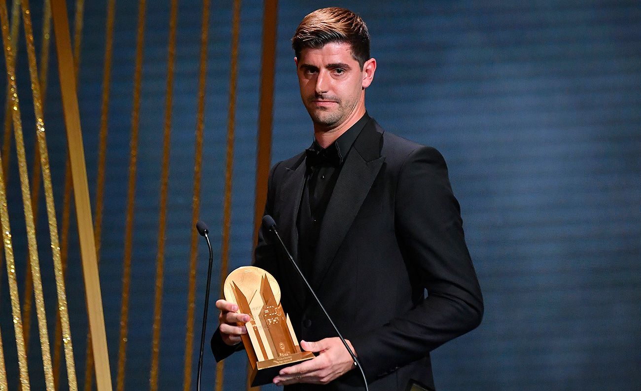 Courtois at the delivery of the Ballon d'Or