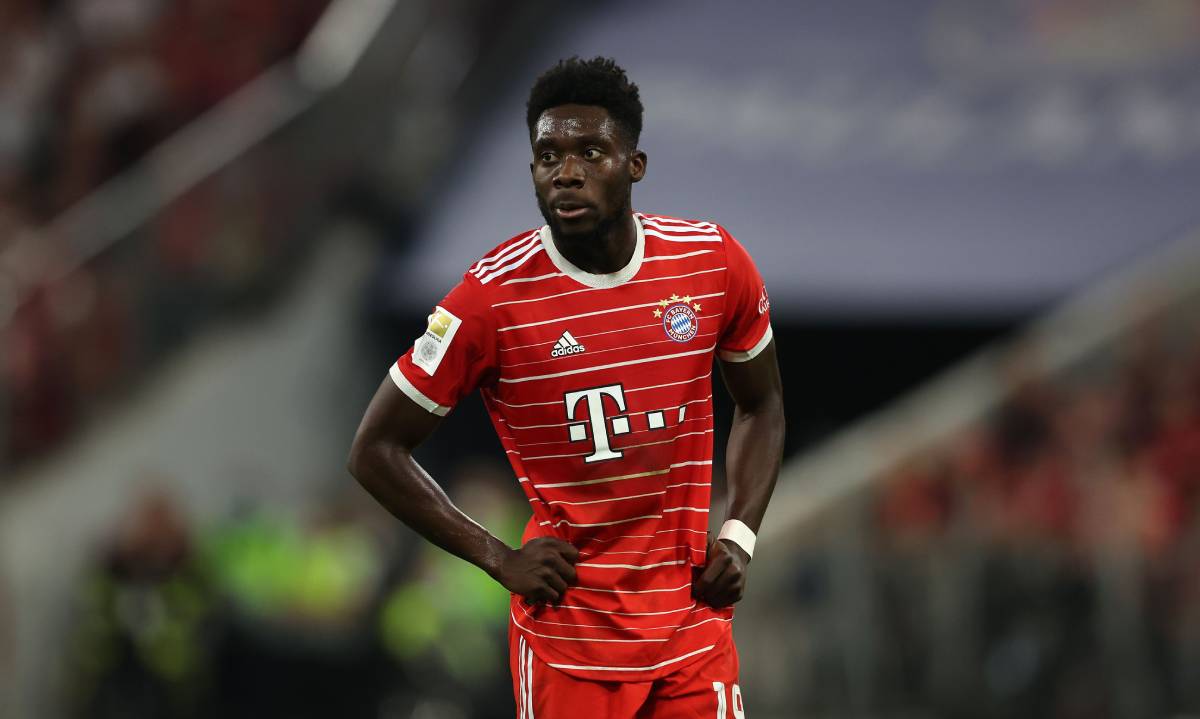 Alphonso Davies, en un partido del Bayern