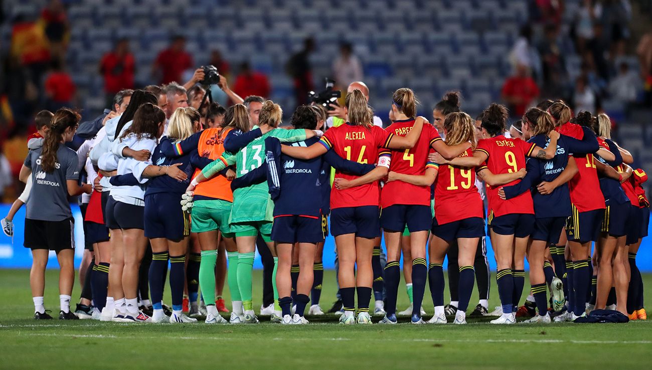 Selección de España femenina en un amistoso